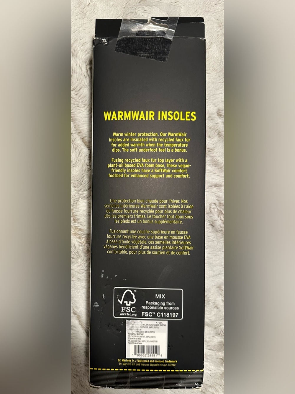 Dr Martens Warm Wair Insoles Fur Lined Enhanced Insulation - Picture 4 of 10